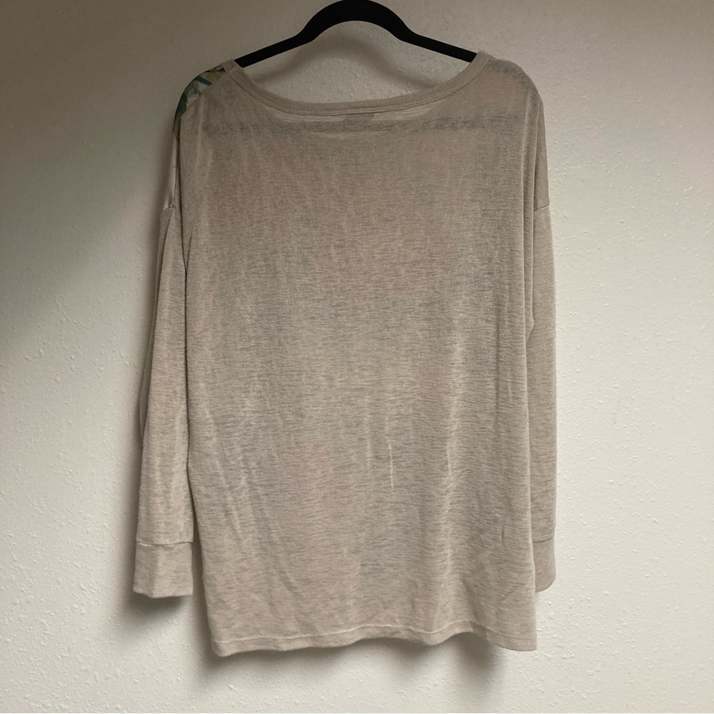 Bobeau Women’s Beige Floral Top Size L - Picture 2 of 11